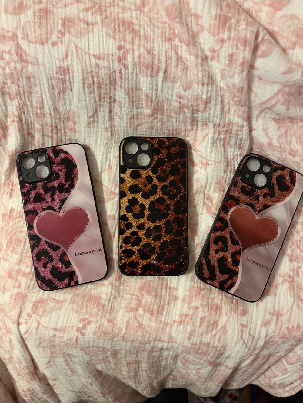 Set Of Three Phone Cases – New Stylish Pink Animal Print for iPhone 14
